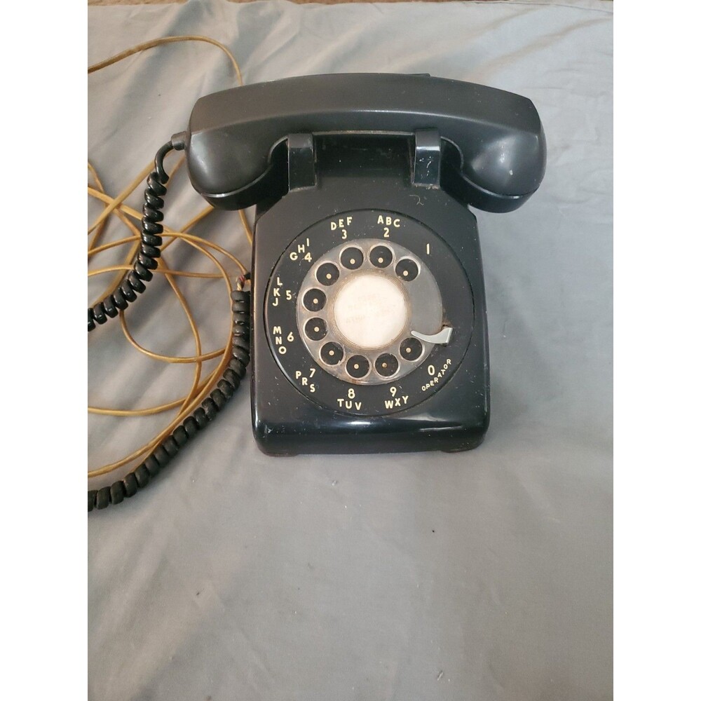 Vintage Rotary Dial Desk Telephone Western Electric /Bell Systems Black WORKS
